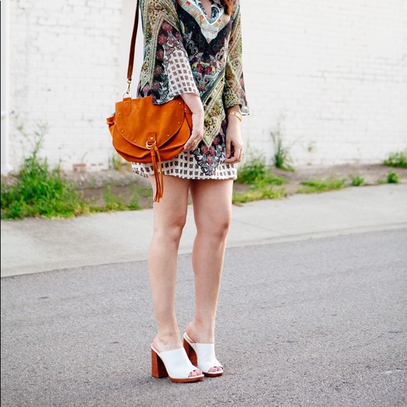 Frye Cream open toed mules with chunky heel - Picture 14 of 16